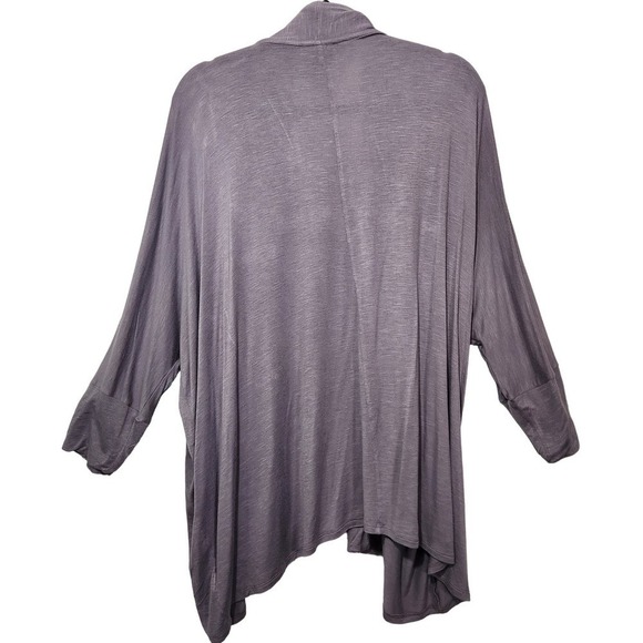 Massimo Purple Waterfall Top Open Front Cardigan Women's Size XL - Picture 2 of 5
